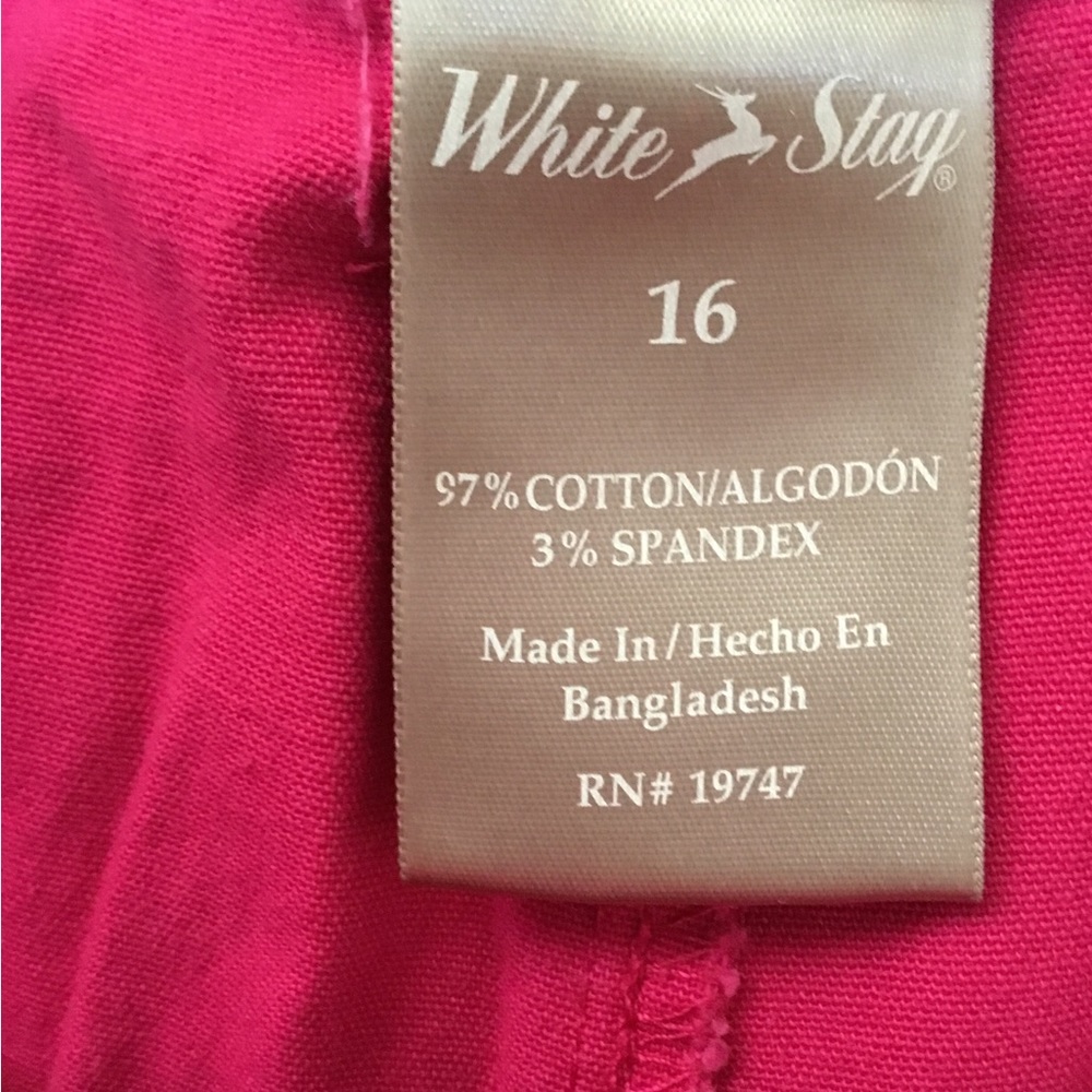 White Stag Women’s Bermuda Shorts XL 16 High Waist Short Flat Front sp… - Picture 5 of 7